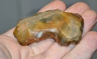 An excellent Paleolithic (Neanderthal) flint notched scraper tool, Lynford Quarry, Norfolk. SOLD