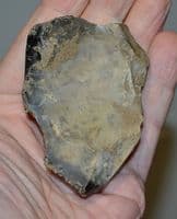 An excellent Paleolithic (Neanderthal) small unifacial flint hand axe, Lynford Quarry, Norfolk. SOLD