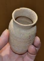 An excellent Roman buff-ware terracotta cosmetic or unguent jar , North Africa. SOLD