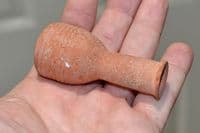 An excellent Roman redware terracotta perfume flask (Ungentarium), Tunisia, North Africa. SOLD