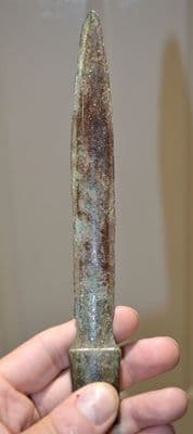 An extremely rare Late Bronze age, bronze socketed knife / dagger from West Yorkshire. SOLD