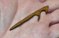 An extremely rare Mesolithic carved bone Harpoon, North Cambridgeshire Fens. SOLD