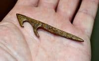 An extremely rare Mesolithic carved bone Harpoon, North Cambridgeshire Fens. SOLD