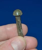 Celtic bronze cotter pin, likely from a Chariot with chip carved decoration to head, British
