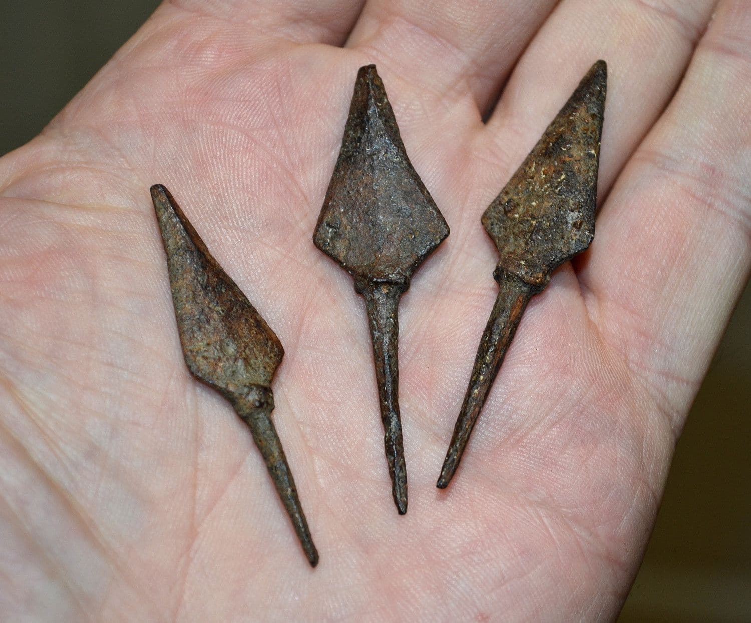 Decent quality Roman Military Iron tanged arrowheads from Germany ...