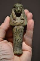 Large, Rare Ancient Egyptian 18th Dynasty Heiroglyphic Ushabti, checked & read by B.M. SOLD