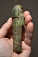 Large, Rare Ancient Egyptian 18th Dynasty Heiroglyphic Ushabti, checked & read by B.M. SOLD