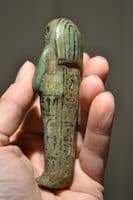 Large, Rare Ancient Egyptian 18th Dynasty Heiroglyphic Ushabti, checked & read by B.M. SOLD