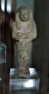 Large, Rare Ancient Egyptian 18th Dynasty Heiroglyphic Ushabti, checked & read by B.M. SOLD