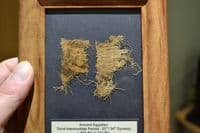 Nicely framed fragments of linen wrapping from an Ancient Egyptian Mummy, Egypt (K31) SOLD