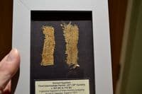 Nicely framed fragments of linen wrapping from an Ancient Egyptian Mummy, Saqqara, Egypt (K32) SOLD