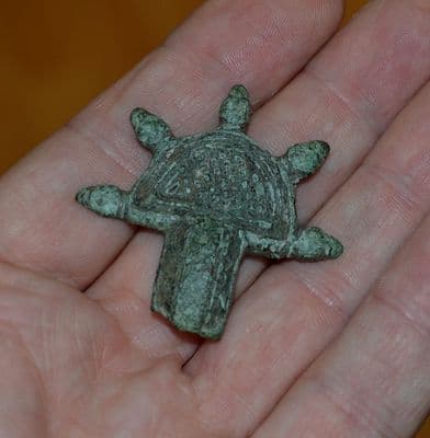 Radiate head from a large Early Frankish (Early Saxon Period) bronze brooch, found in Essex. SOLD