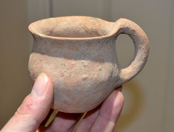 The Ancient Holylands, A large and pleasant Old Testament Period Terracotta Dipper Cup SOLD