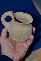 The Ancient Holylands, A large and pleasant Old Testament Period Terracotta Dipper Cup. SOLD