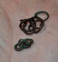 Two small clusters of Medieval chain mail, Yorkshire. SOLD