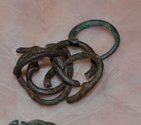 Two small clusters of Medieval chain mail, Yorkshire. SOLD