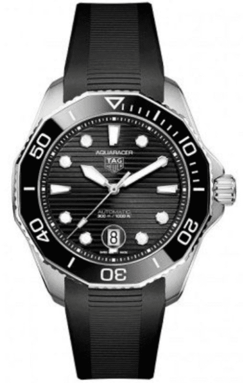 Tag Heuer Aquaracer Professional 300 Automatic Black Dial Black Rubber Strap Watch for Men - WBP201A.FT6197 main image 0