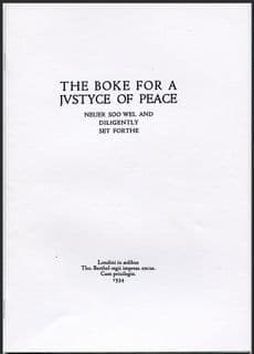A Boke for a Justyce of Peace – Facsimile of a book published in 1534
