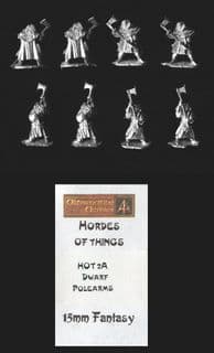 Alternative Armies 15mm Fantasy HOT02A Dwarf Warriors with 2H Poleaxe (x 8)