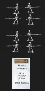 Alternative Armies 15mm Fantasy HOT41 Skeleton Advancing, Levelled Spear (x 8)