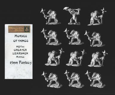 Alternative Armies 15mm Fantasy HOT44 Greater Lizardmen with Mace (x 12)