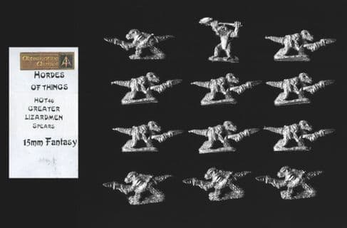 Alternative Armies 15mm Fantasy HOT46 Greater Lizardmen with Spear (x 12)