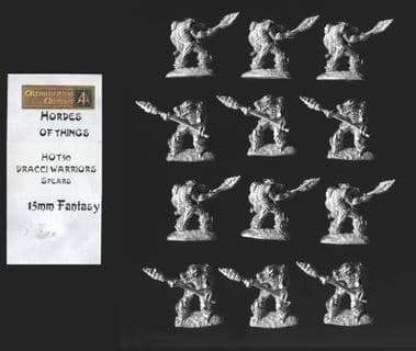 Alternative Armies 15mm Fantasy HOT50 Dracci with Spear (Dragonmen) (x 12)