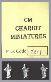 Chariot Miniatures 15mm Fantasy EEC01 Necromancer casting spell (x 3 figs)