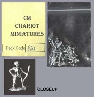 Chariot Miniatures 15mm Fantasy EEC06 Skeleton Archers (x 8 figs)