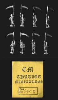 Chariot Miniatures 15mm Fantasy EEC08 Skeletons with Scythes x 8