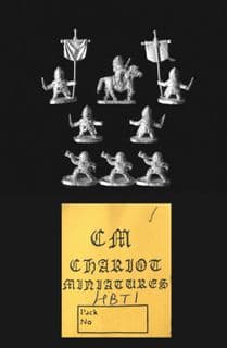 Chariot Miniatures 15mm Fantasy HBT1 Halfling Command (x 8 figs)