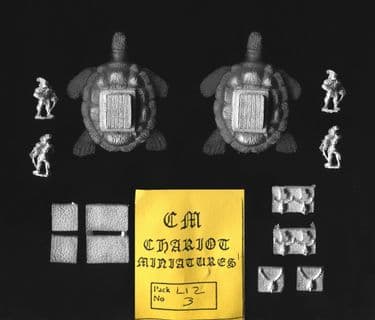 Chariot Miniatures 15mm Fantasy LIZ03 War Turtle & Crew (x 2)