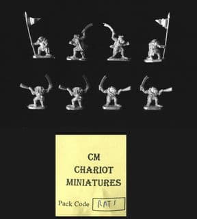 Chariot Miniatures 15mm Fantasy RAT1 Ratmen Command