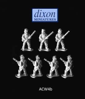 Dixons 25mm/28mm ACW: ACW004b Infantry Standing Sentinel (Kepi) x 7
