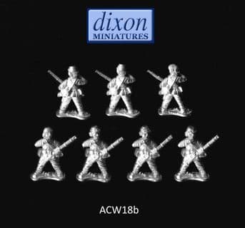 Dixons 25mm/28mm ACW: ACW018b Infantry Standing Biting Cartridge (Kepi) x 7