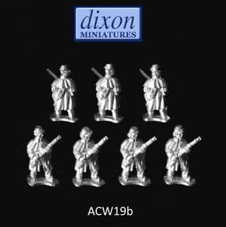 Dixons 25mm/28mm ACW: ACW019b Infantry in Greatcoat Standing Sentinel (Kepi) x 7