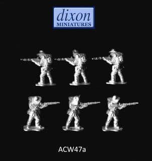 Dixons 25mm/28mm ACW: ACW047a Sharpshooter Standing Firing (Hat) x 6