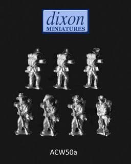 Dixons 25mm/28mm ACW: ACW050a Infantry Standing Loading (Hat) x 7