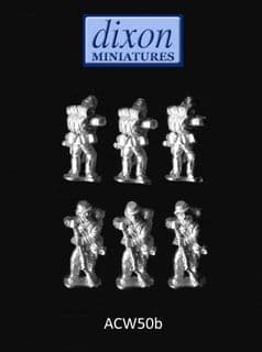 Dixons 25mm/28mm ACW: ACW050b Infantry Standing Loading (Kepi) x 6