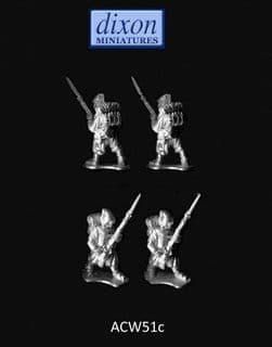 Dixons 25mm/28mm ACW: ACW051c Zouave Advancing (Fez) x 4
