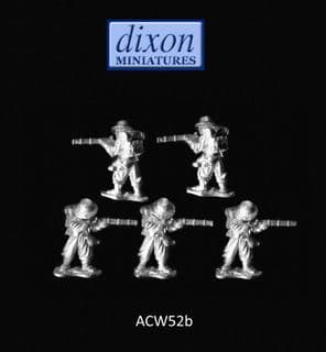 Dixons 25mm/28mm ACW: ACW052b Zouave Standing Firing (Boater) x 5