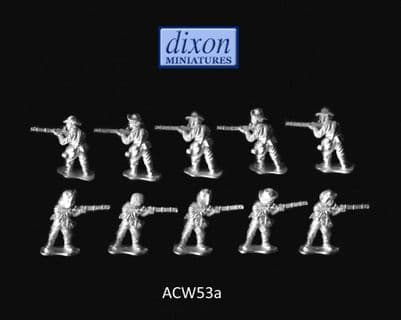 Dixons 25mm/28mm ACW: ACW053a Infantry Standing Firing (Hat) x 10