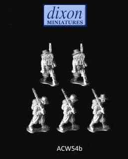 Dixons 25mm/28mm ACW: ACW054b Zouave Marching (Boater) x 5