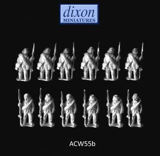Dixons 25mm/28mm ACW: ACW055b Infantry Standing at Ease (Kepi) x 12