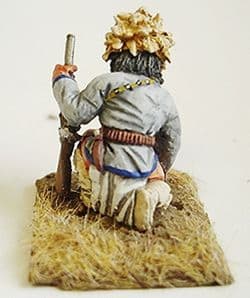 Dixons 25mm/28mm American Indian Wars: AP02 Apache Scout Kneeling (x 1 fig)