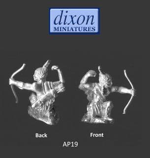 Dixons 25mm/28mm American Indian Wars: AP19 Warrior Kneeling Firing Bow (x 1)