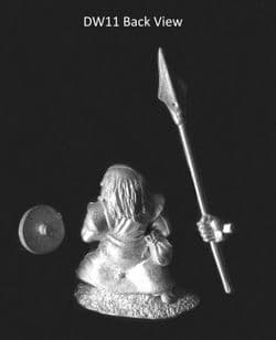 Dixons 25mm Fantasy DW11 Dwarf at ready with Spear & Shield (x 1 fig)