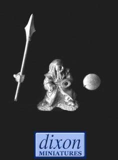 Dixons 25mm Fantasy DW11 Dwarf at ready with Spear & Shield (x 1 fig)
