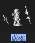 Dixons 25mm Fantasy DW12 Dwarf Charging with Staff (x 1 fig)