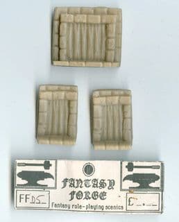 Fantasy Forge 25mm Dungeon Accessories FFD5 Curtained Doorway Set (3 models)
